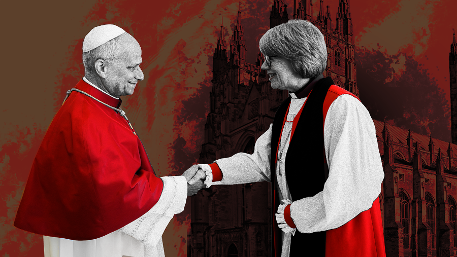 La dirigeante de l'Église anglicane prie avec le pape