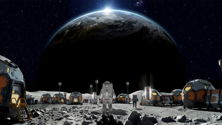 Une ville sur la Lune