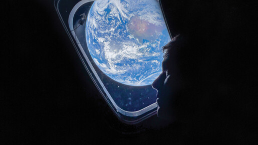 La mission lunaire et l'effet de vue d'ensemble